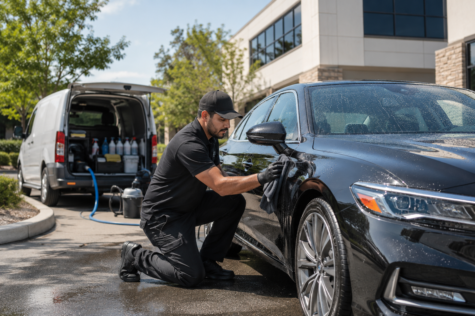 Mobile car washing service